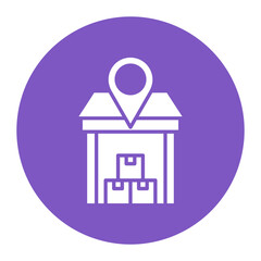 Warehouse Location vector icon. Can be used for Warehouse iconset.