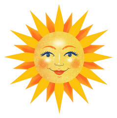 PNG Retro collage of sun nature fun art.