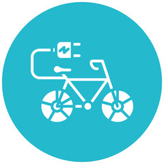 Electric Bike vector icon. Can be used for Battery and Power iconset.