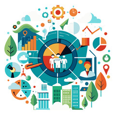 Infographic circle illustration