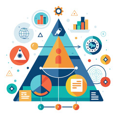 Infographic triangle illustration