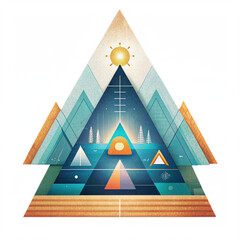 Infographic triangle illustration