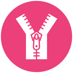 Zipper vector icon. Can be used for Art and Craft Supplies iconset.