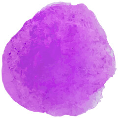 Doodle-style purple watercolor vector stain. Versatile graphic element for designs