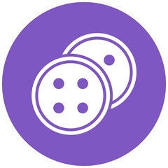 Button vector icon. Can be used for Art and Craft Supplies iconset.