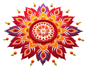 PNG Diwali rangoli pattern art inflorescence.