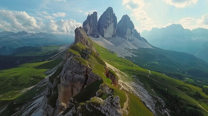 Panorama of a mountain in Dolomites © azhar