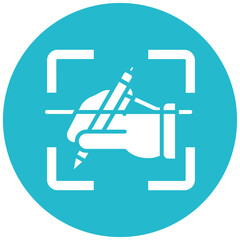 Hand Writing vector icon. Can be used for Biometrics iconset.