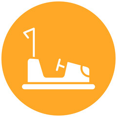 Bumper Cars vector icon. Can be used for Bowling iconset.