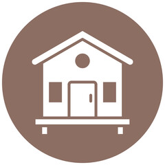 Bungalow vector icon. Can be used for Beach Resort iconset.