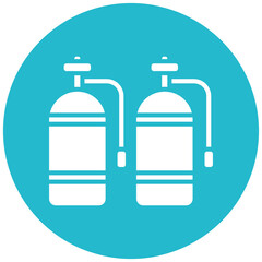 Diving Tank vector icon. Can be used for Beach Resort iconset.