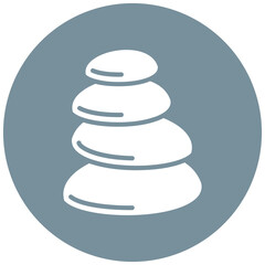 Pebble Beach vector icon. Can be used for Beach Resort iconset.
