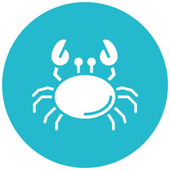 Crab vector icon. Can be used for Beach Resort iconset.
