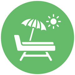Beach Chair vector icon. Can be used for Beach Resort iconset.
