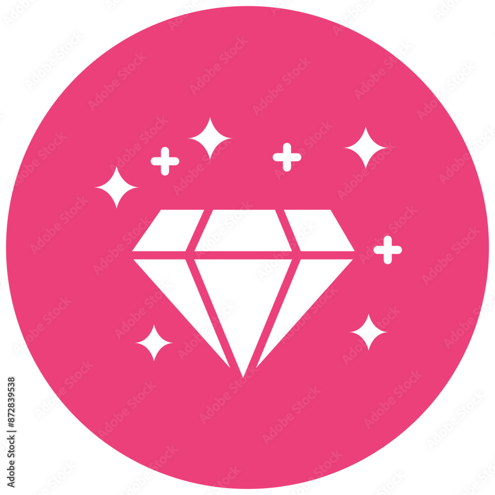 Sticker Diamond vector icon. Can be used for Luxury iconset.