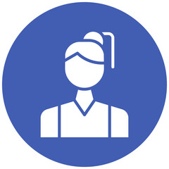 Lady Player vector icon. Can be used for Volleyball iconset.