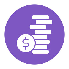Stacks of Coins vector icon. Can be used for Trading iconset.
