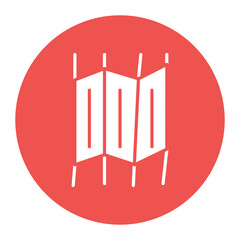 Folding Screen vector icon. Can be used for Retro iconset.