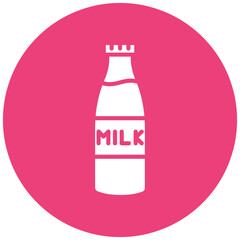 Milk Bottle vector icon. Can be used for Beverages iconset.