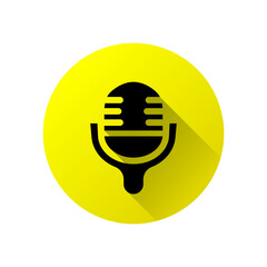 Microphone icon and podcast radio logo