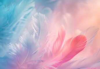 Abstract Pastel Feather Background Design