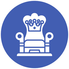 Throne vector icon. Can be used for Medieval iconset.