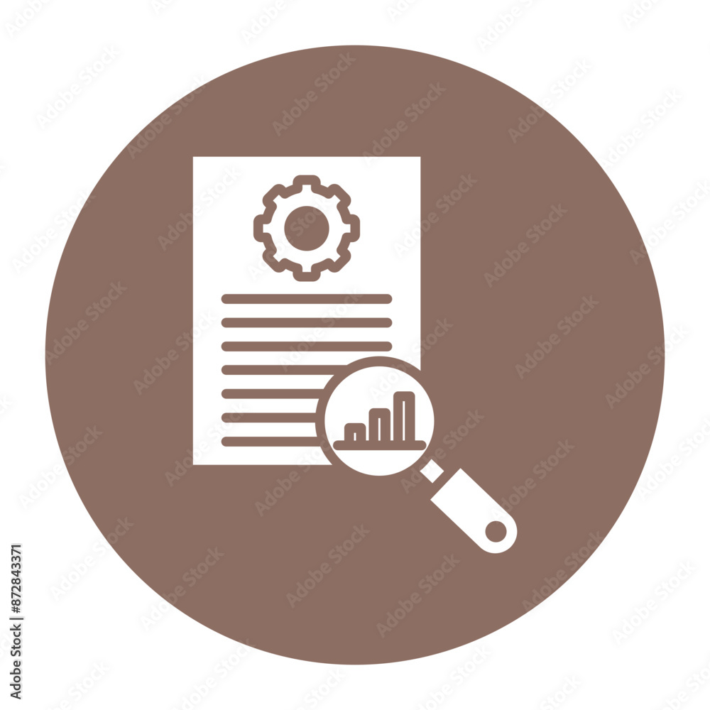 Sticker financial report vector icon. can be used for business and finance iconset.