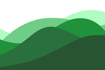 Obraz premium Green gradient wave border