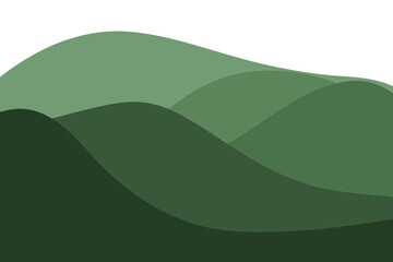 Green gradient wave border