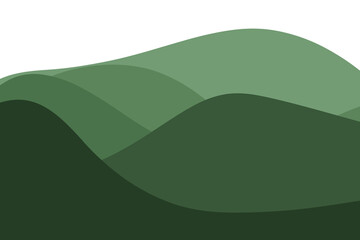 Green gradient wave border