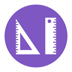 Ruler vector icon. Can be used for Home Improvements iconset.