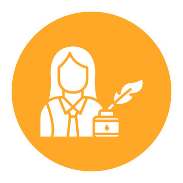 recommend clip art: Author Female vector icon. Can be used for Literature iconset.