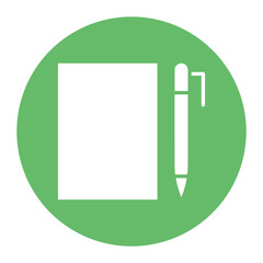 Pen And Paper vector icon. Can be used for Literature iconset.