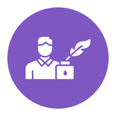 Author Male vector icon. Can be used for Literature iconset.