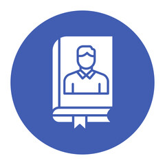 Autobiography vector icon. Can be used for Literature iconset.