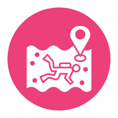 Diving Destination vector icon. Can be used for Vacation and Tourism iconset.