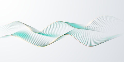 Abstract background, wave, flowing particles. modern vector illustration