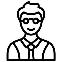 Actor vector icon illustration of Filmmaking iconset.