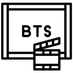 Behind The Scenes vector icon illustration of Filmmaking iconset.