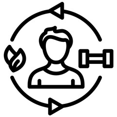 Sustainable Lifestyle vector icon illustration of Lifestyles iconset.