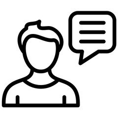 Opinion vector icon illustration of Lifestyles iconset.