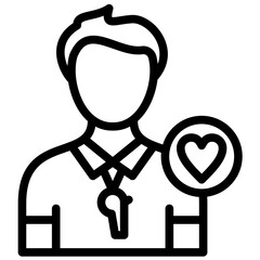 Life Coach Male vector icon illustration of Lifestyles iconset.