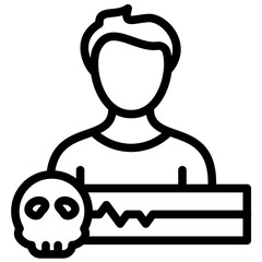 Death vector icon illustration of Lifestyles iconset.