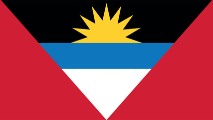 Official vector flag of Antigua and Barbuda. Illustration eps10.