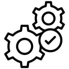 Gear Testing vector icon illustration of Vacation and Tourism iconset.