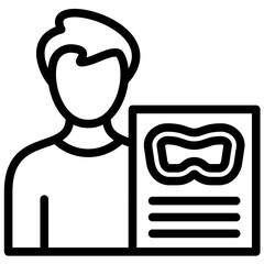 Diving Instructor vector icon illustration of Vacation and Tourism iconset.