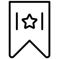 Bookmark vector icon illustration of Literature iconset.