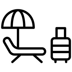 Vacation vector icon illustration of Vacation Planning iconset.