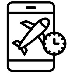 Book In Advance vector icon illustration of Vacation Planning iconset.