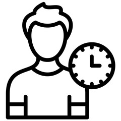 Obraz premium Alone Time vector icon illustration of Vacation Planning iconset.